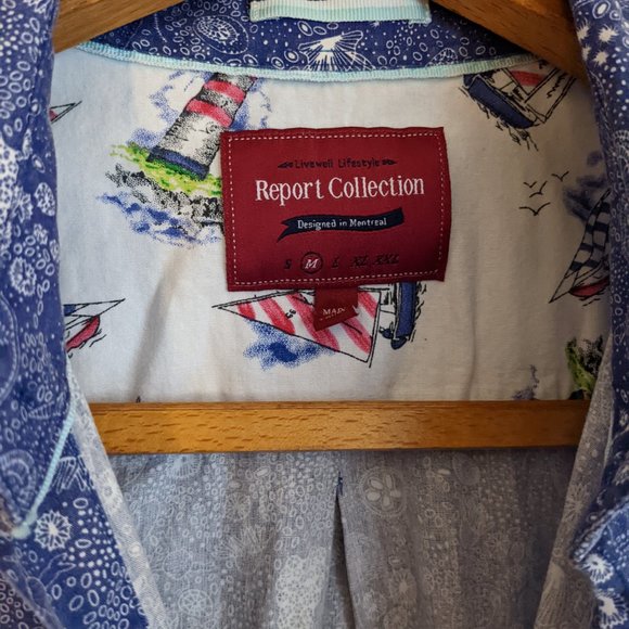 2/$20 Men's Short Sleeve Shirt with Funky Print - Picture 3 of 4